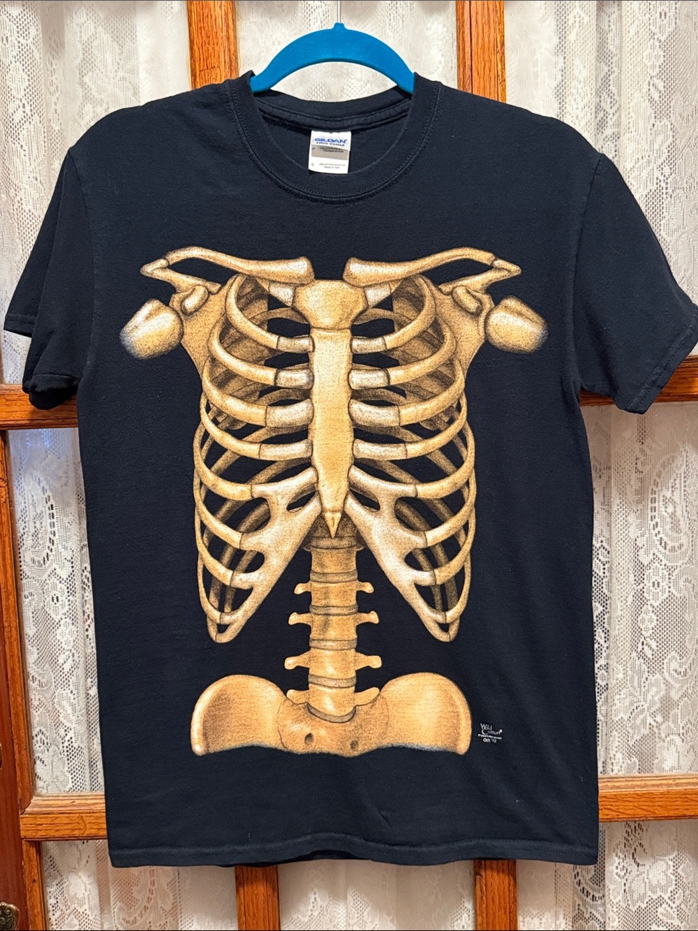 Black Graphic Skeleton Tee